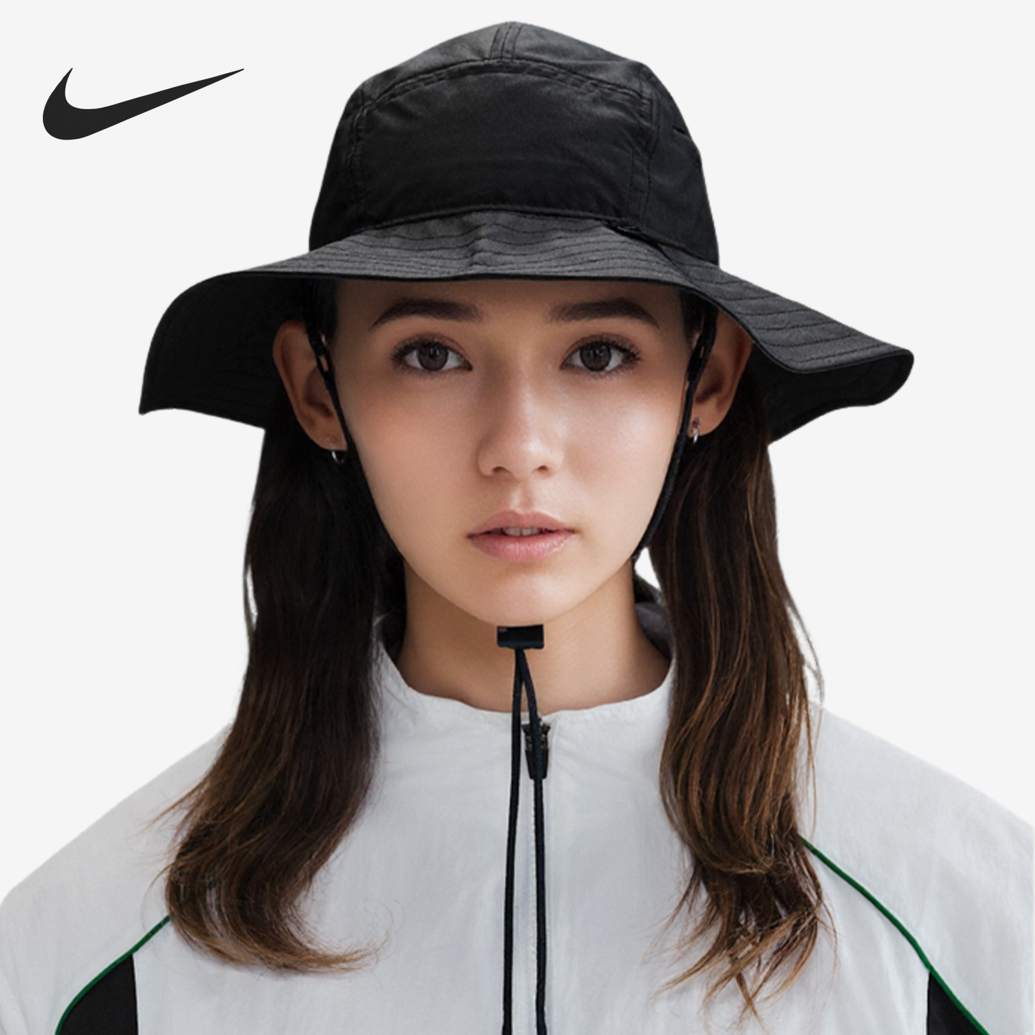 Nike/耐克正品2025新款男女宽版帽檐遮阳渔夫帽HJ7135-010