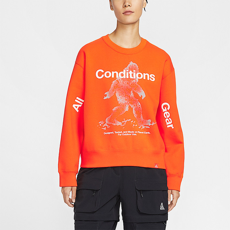 Nike/耐克正品ACG女士拒水加绒复古经典圆领套头卫衣IO9404-819