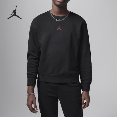 Nike/耐克正品JORDAN大童加绒圆领篮球图案卫衣IB5835-010