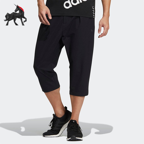 Adidas/阿迪达斯正品ID2CAPRIPNT新款男黑色经典简约七分裤HI3640