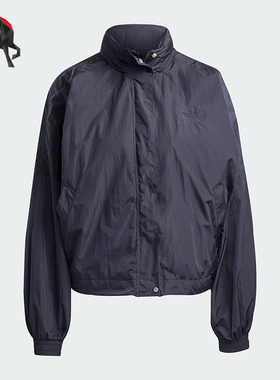 Adidas/阿迪达斯正品三叶草女士梭织立领拉链运动夹克外套JD2583