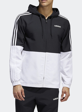 Adidas/阿迪达斯正品 E 3S WB WVN CB男装训练连帽运动外套FI8169
