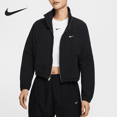 Nike/耐克官方正品Oversize女士防晒短款立领梭织外套HJ1000-010