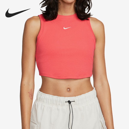 Nike/耐克官方正品新款女子运动健身训练刺绣无袖背心FB8280-648
