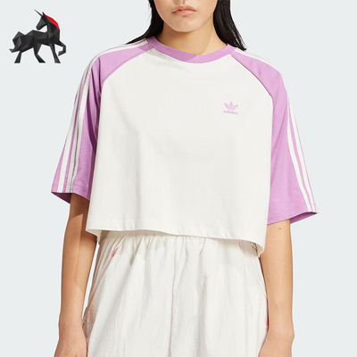 阿迪达斯女士运动休闲短袖