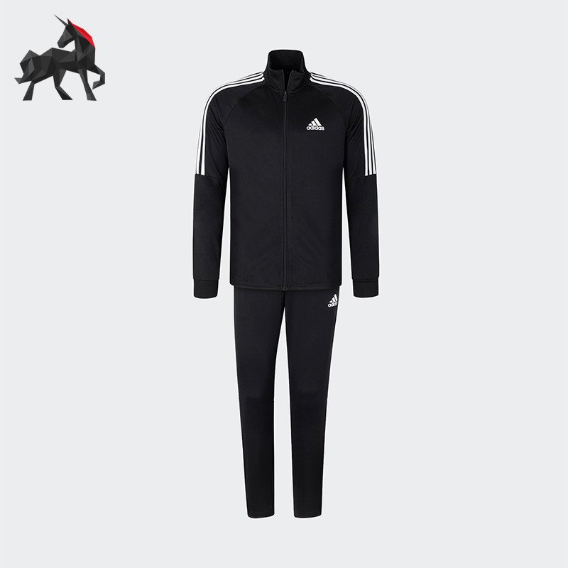 Adidas/阿迪达斯正品春秋男士休闲运动三条纹户外修身套装H28922