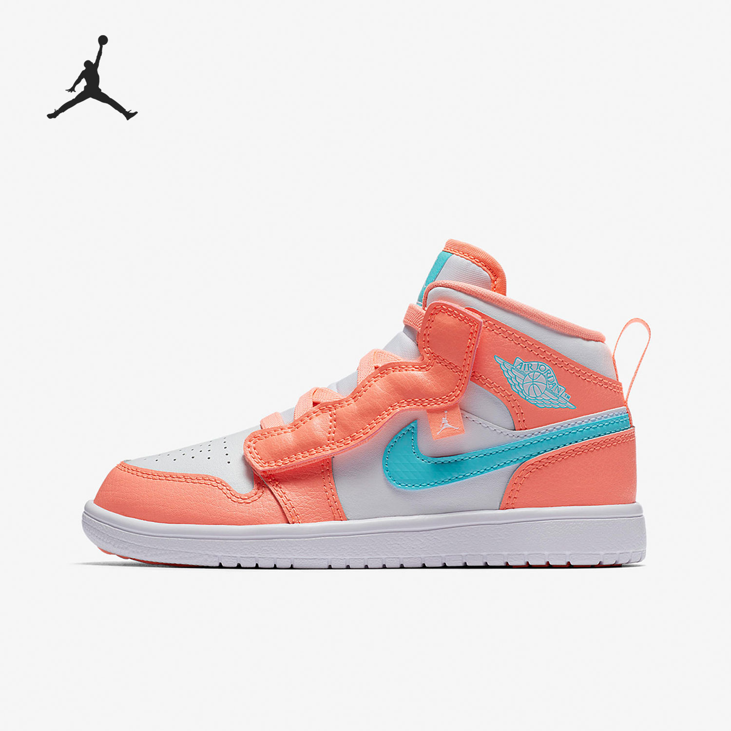 Nike/耐克正品当季新款高帮魔术贴大童运动训练篮球鞋 AT4612-814