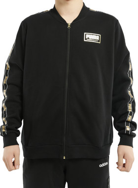 Puma/彪马正品男新款休闲运动串标防风梭织保暖夹克外套581767-01