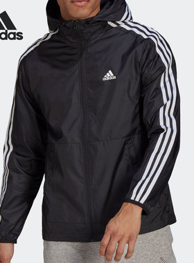 Adidas/阿迪达斯正品新款男子休闲防风运动夹克外套 GQ0600