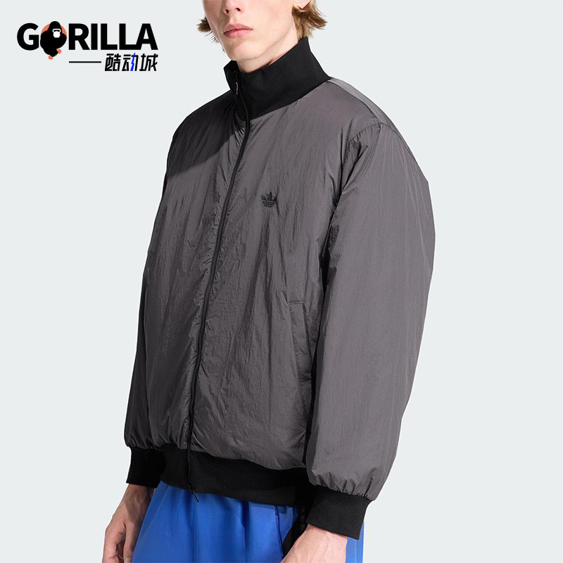 Adidas/阿迪达斯正品三叶草男士休闲保暖立领运动梭织棉服JW0980