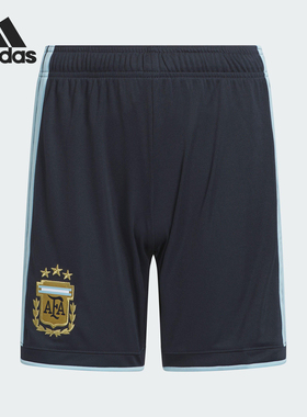 Adidas/阿迪达斯官方正品2026春季款大童松紧腰足球短裤KA8113