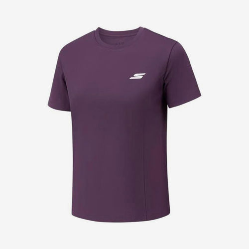 Skechers斯凯奇正品女短袖圆领透气亲肤修身运动T恤P226W211-03B4