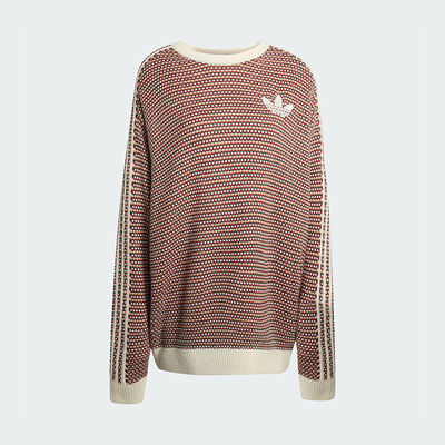Adidas/阿迪达斯正品三叶草女士休闲圆领针织宽松套头衫KQ6291