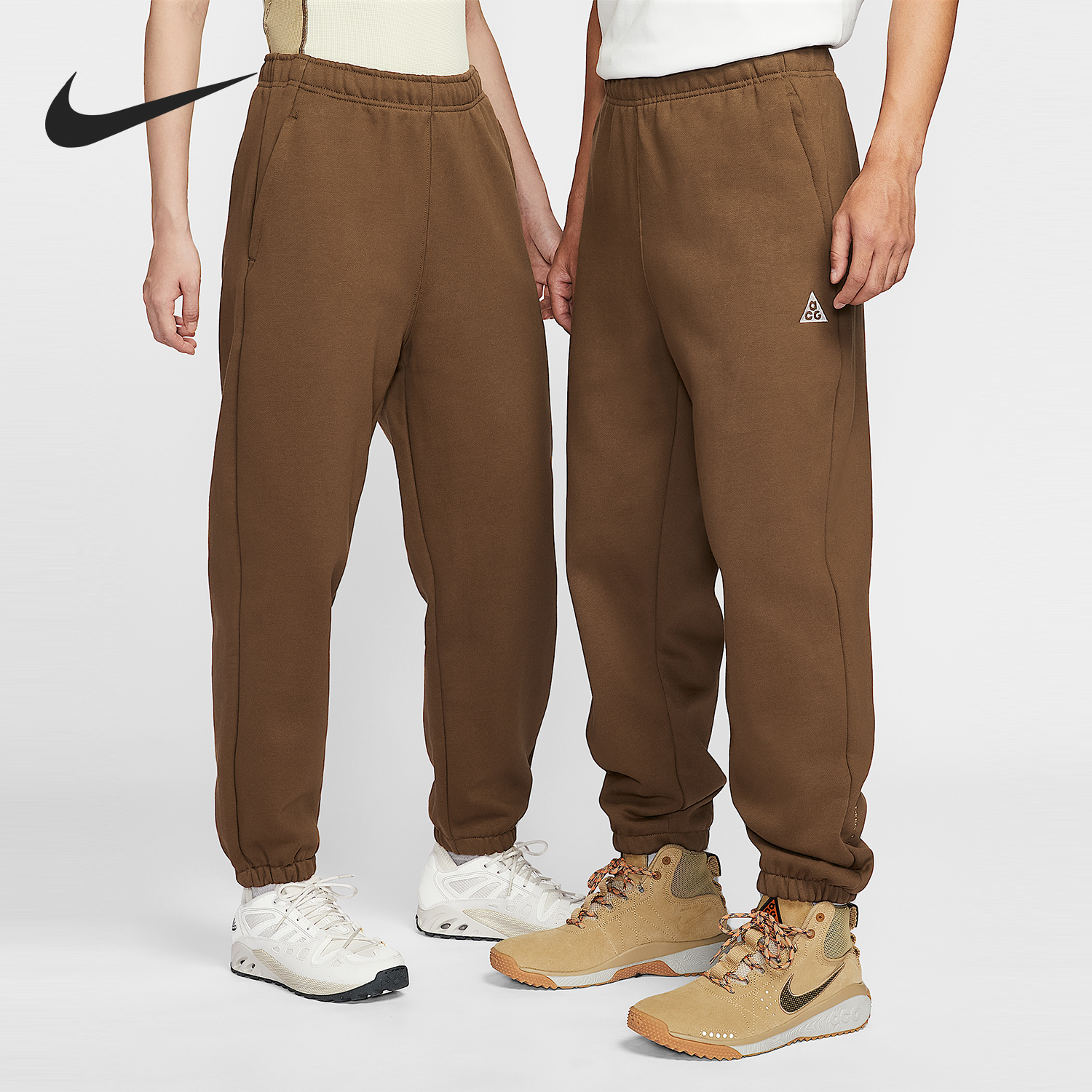 耐克男女运动加绒针织束脚长裤