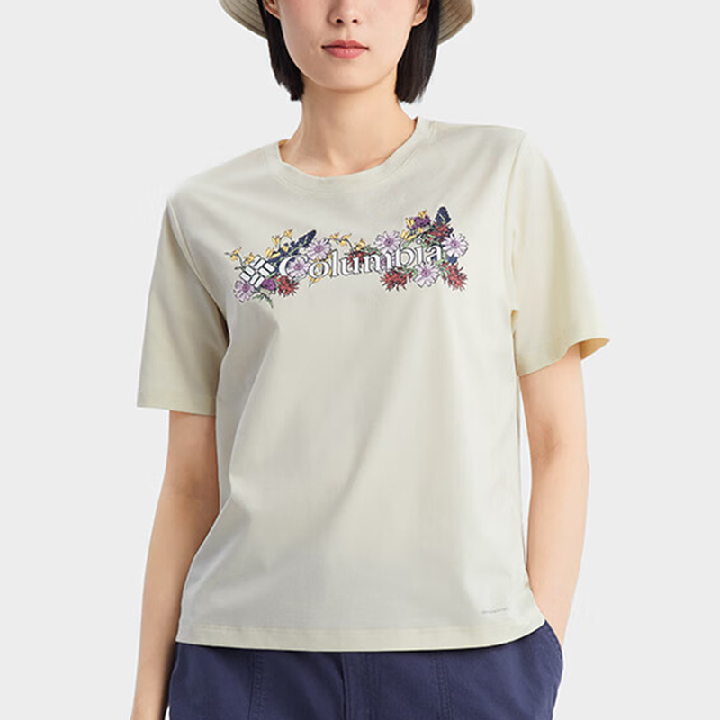 哥伦比亚女士时尚印花户外短袖