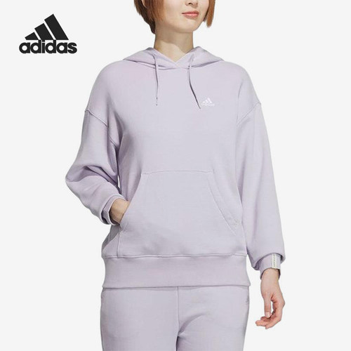 Adidas/阿迪达斯正品女士保暖日常连帽长袖卫衣套头衫JF1402