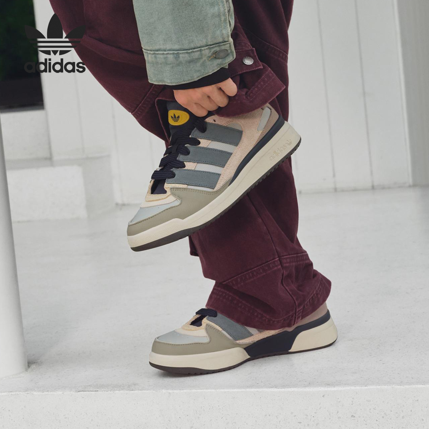 Adidas/阿迪达斯正品三叶草男女休闲经典篮球风运动板鞋JP9211