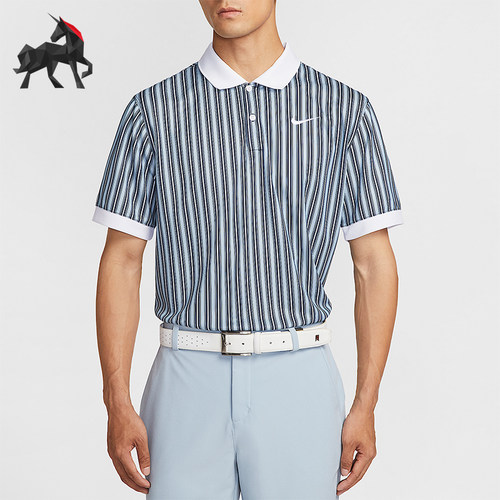 Nike/耐克正品Dri-FIT男士运动翻领条纹透气休闲POLO衫HM5644-440