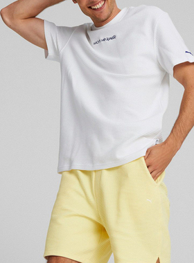 Puma/彪马正品26夏MMQ 系列情侣同款华夫格短袖休闲T恤535792-02