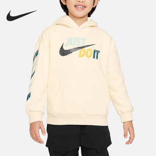 新款 小童宽松加绒连帽套头运动卫衣FV2788 耐克正品 Nike