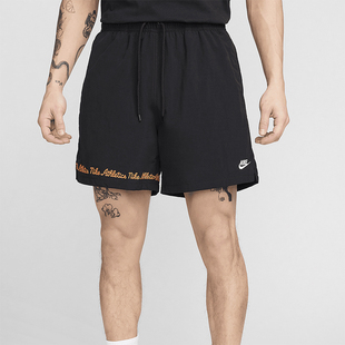 耐克正品 FV5662 Club 透气字母刺绣日常短裤 010 Fleece男士 Nike