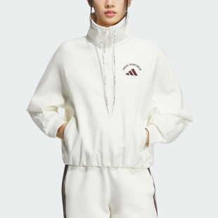 ZIP HALF SWEAT女士运动立领宽松卫衣KC0067 阿迪达斯正品 Adidas