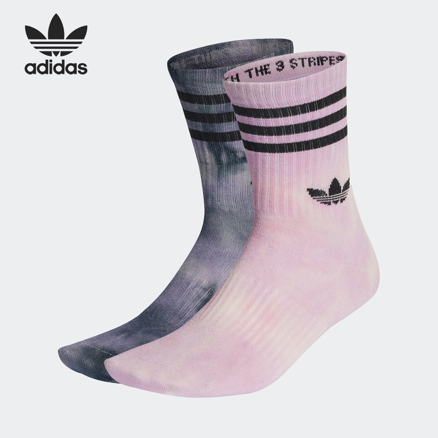 adidas/阿迪达斯官方正品batik sock 2pp男女两双装运动袜ic7491