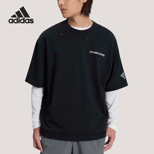 Adidas/阿迪达斯正品2026男士日常休闲经典宽松耐穿针织T恤KS0007