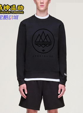 Adidas/阿迪达斯正品三叶草新款男女黑色圆领经典运动卫衣KA3899