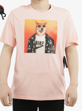 Nike/耐克正品2025男士运动图案印花圆领休闲短袖T恤BQ0186-697