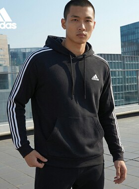 Adidas/阿迪达斯正品M 3S FL HD男士连帽日常休闲卫衣IB4028