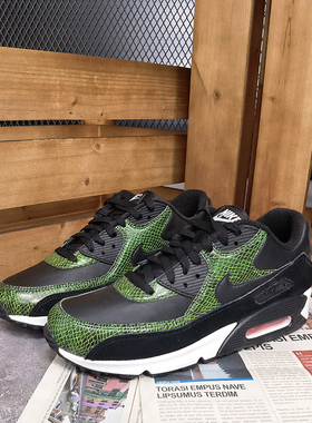 Nike/耐克正品Air Max90 Python黑色蛇纹男女同款跑鞋 CD0916-100
