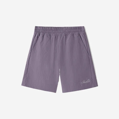 Skechers斯凯奇正品女梭织松紧亲肤轻便舒适短裤L126W034-03D1
