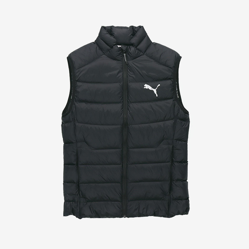Puma/彪马正品2024年秋冬男士经典运动立领保暖羽绒马甲580886-01图片