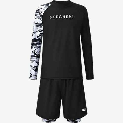 Skechers斯凯奇正品儿童透气速干圆领舒适长袖T恤YY224M001-1