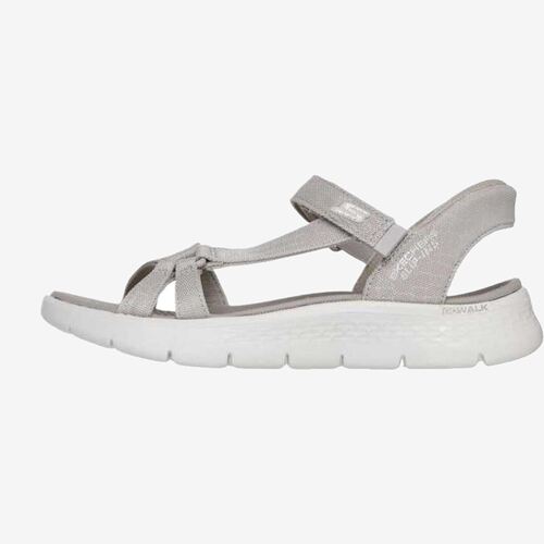 Skechers斯凯奇正品Go Walk Flex女露趾魔术贴凉鞋141484-TPE