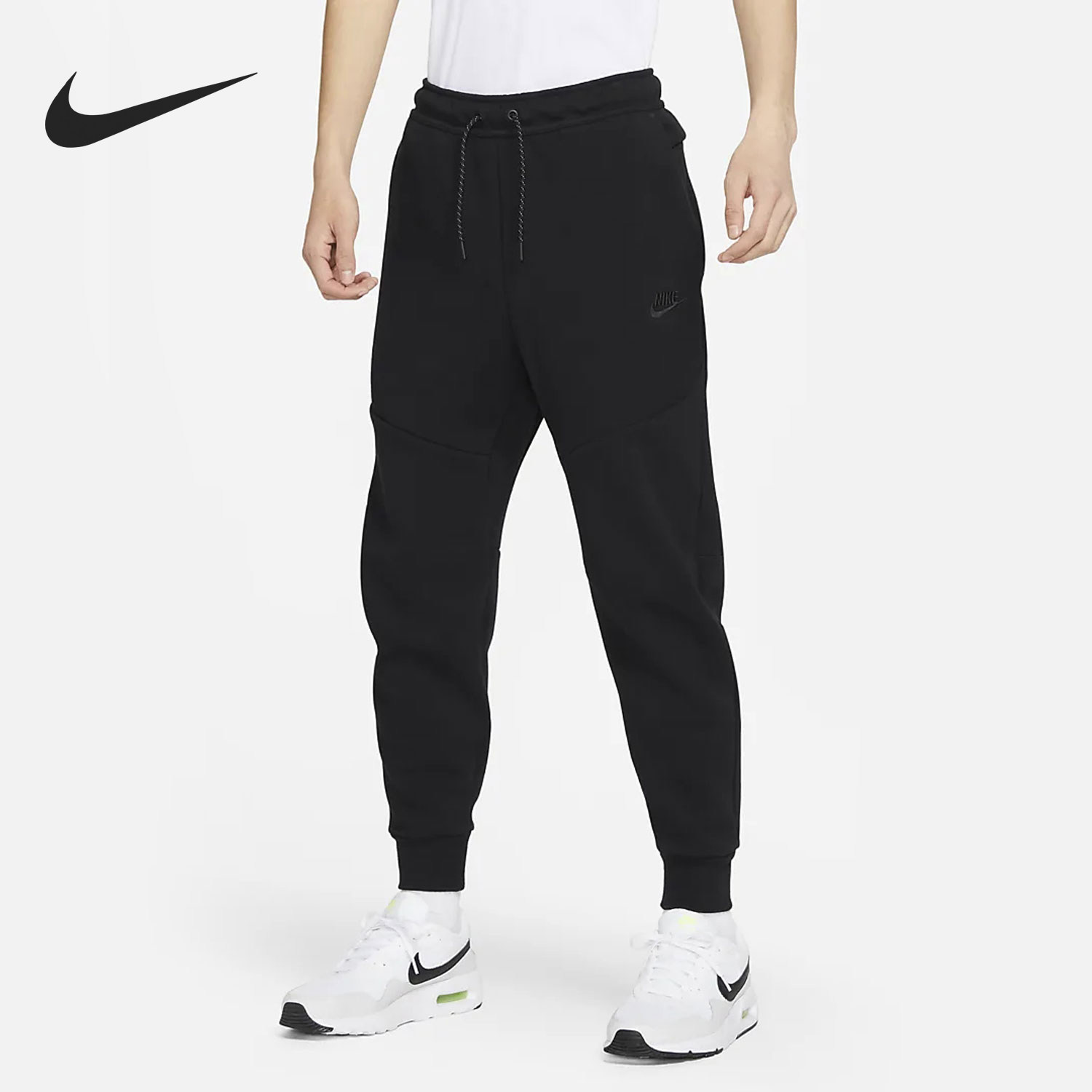 Nike/耐克官方正品舒适冬季款男士束脚刺绣运动长裤DX0582-010