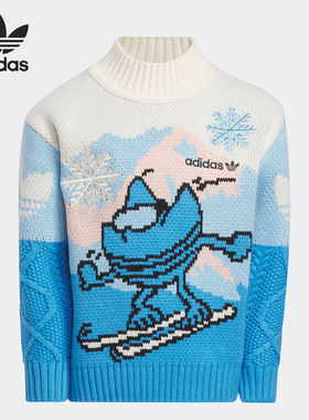 Adidas/阿迪达斯正品三叶草小童运动卡通休闲针织卫衣HZ9216