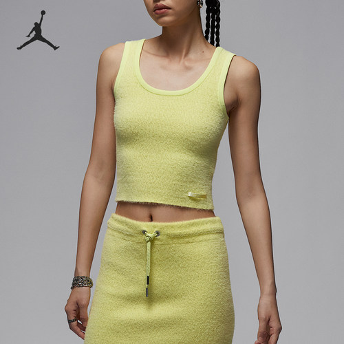 Nike/耐克正品JORDAN女士时尚毛绒短款透气背心HQ9172-335