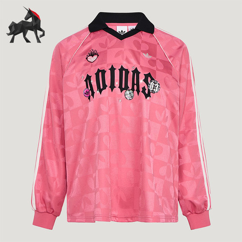 Adidas/阿迪达斯正品三叶草女士时尚经典运动潮流翻领长袖T恤KY