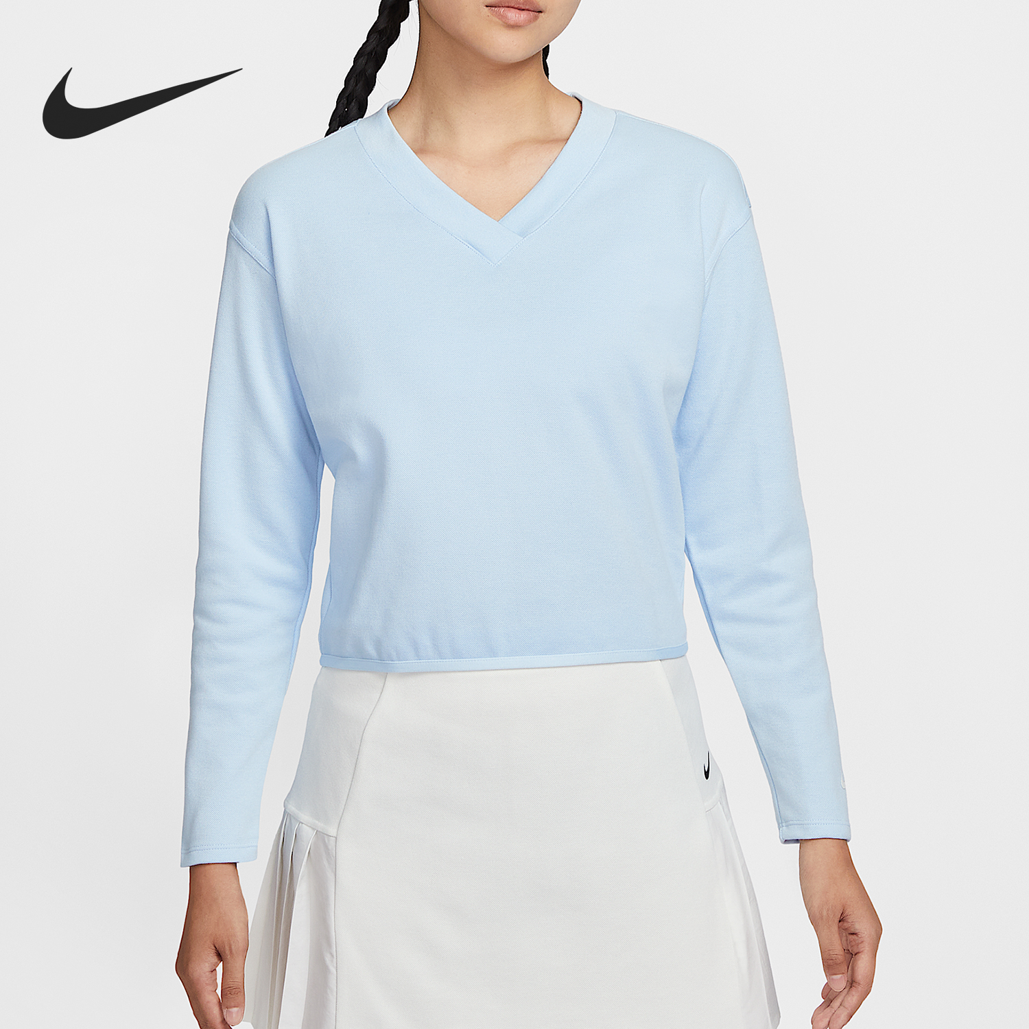 耐克女士运动V领高尔夫上衣