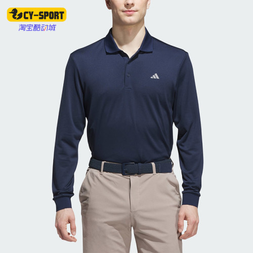Adidas/阿迪达斯正品男士时尚休闲透气长袖运动POLO衫KA7915