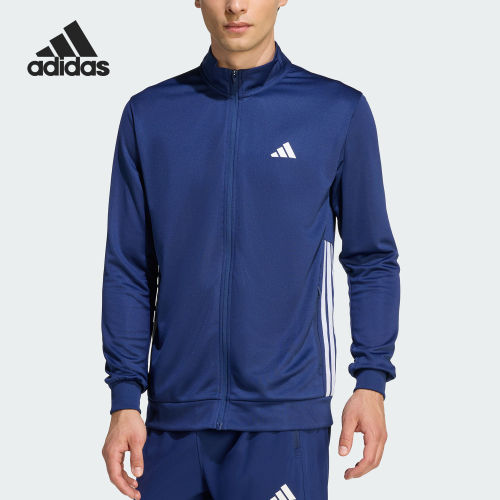 Adidas/阿迪达斯正品春秋男士针织立领健身透气夹克KC8151