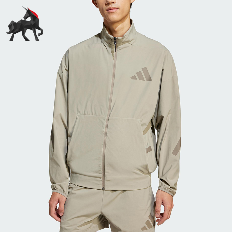 Adidas/阿迪达斯正品新款男士经典立领梭织训练运动夹克JN9028