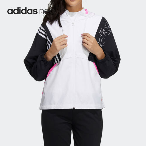 阿迪达斯女子连帽风衣外套