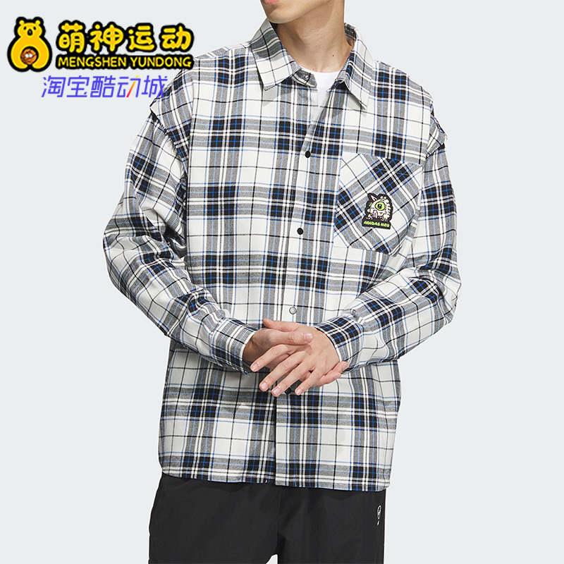 阿迪达斯男子长袖衬衫