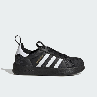 JQ5530 三叶草小童低帮贝壳头一脚蹬轻便板鞋 Adidas 阿迪达斯正品