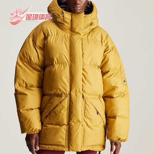 阿迪达斯女士连帽保暖宽松棉服