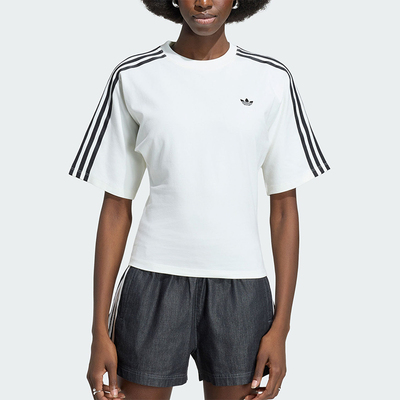 Adidas/阿迪达斯正品三叶草女士日常休闲修身圆领短袖T恤KY5093