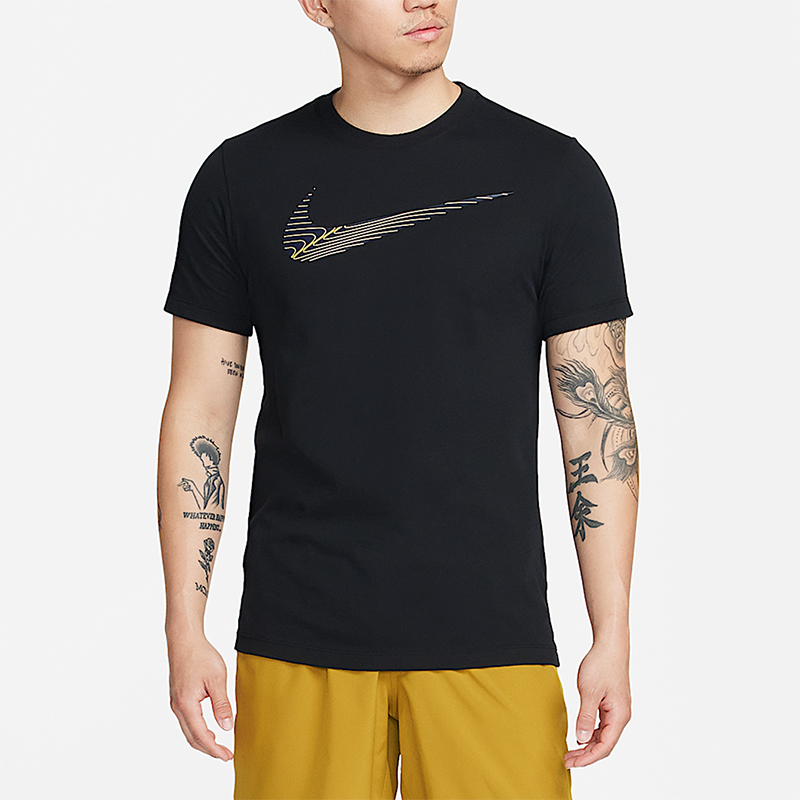 Nike/耐克正品2025男士耐穿圆领套头透气运动健身短袖FJ2465-010